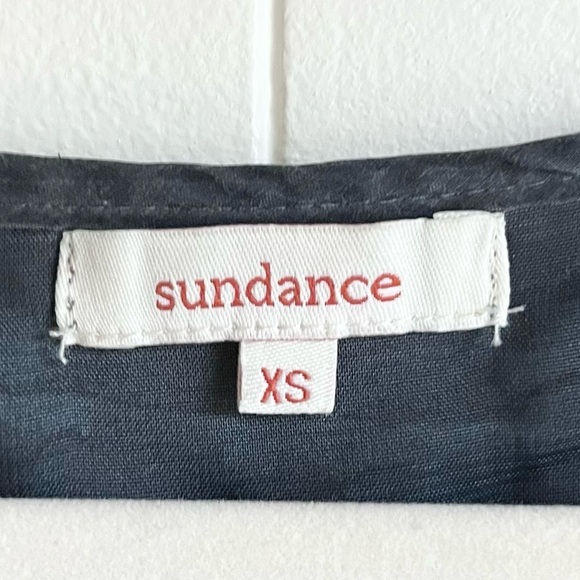 Sundance Silk Blend Grey Ombré Tunic Short Sleeve Blouse Office Party Sz XS - Picture 11 of 11